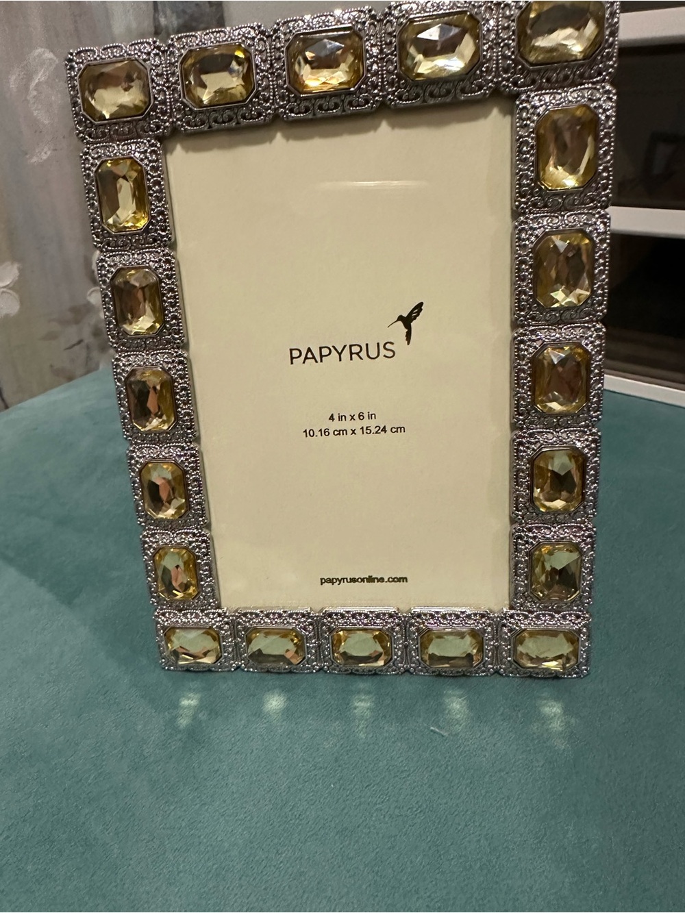 Papyrus Silver Frame with Champagne Gemstones